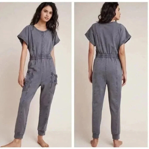 Anthropologie Pants - Anthropologie Saturday Sunday Women Jumpsuit Elastic Waist Straight Leg - Size S